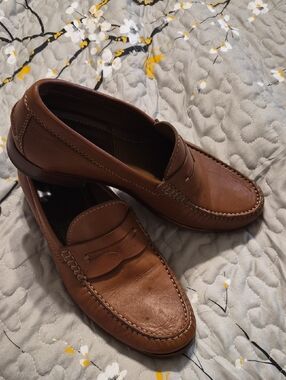 Johnston & Murphy Tan Leather Penny Loafers